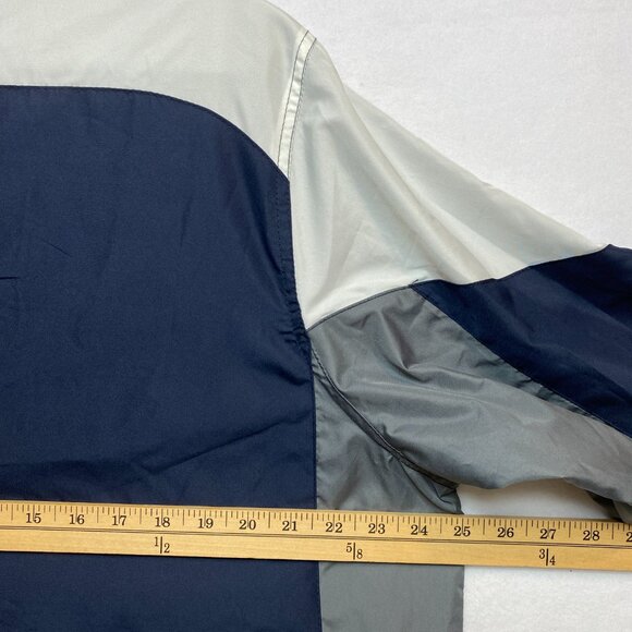 Reebok Air Force Windbreaker Jacket Men's L Navy Colorblock Full Zip - Picture 11 of 13